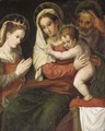 The Holy Family with Saint Catherine - (after) Orazio Samacchini