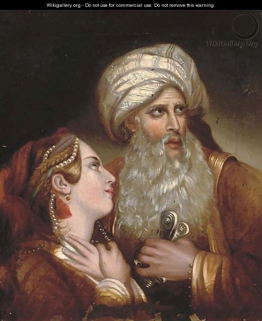 A maiden with a Turk - (after) John Phillip