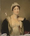 Portrait of Mrs Carpenter, nee Geddes, half-length, in a white dress and black fur trimmed cloak - (after) Hoppner, John