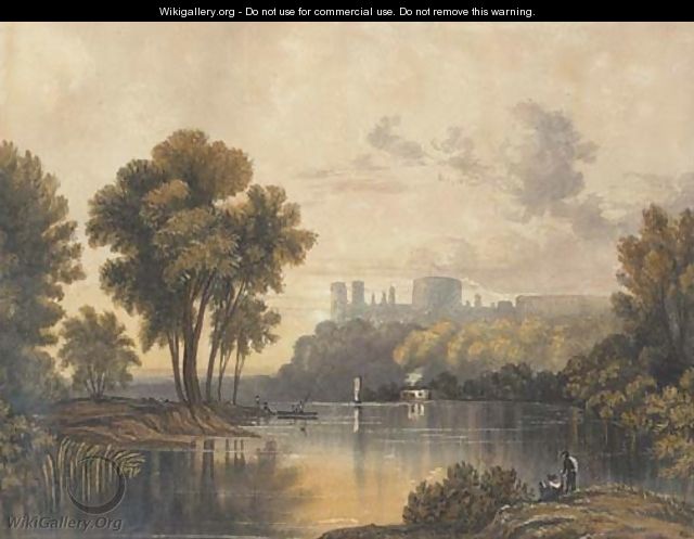 Windsor Castle from the Thames - (after) John Glover