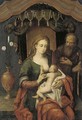 The Virgin and Child with Saint Joseph - (after) Cleve, Joos van