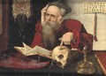 Saint Jerome in his study - (after) Cleve, Joos van