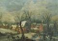 A view of a village in winte - (after) Joos Or Josse De, The Younger Momper