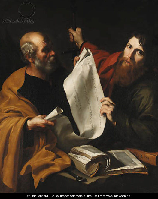 Saints Peter and Paul - (after) Jusepe De Ribera