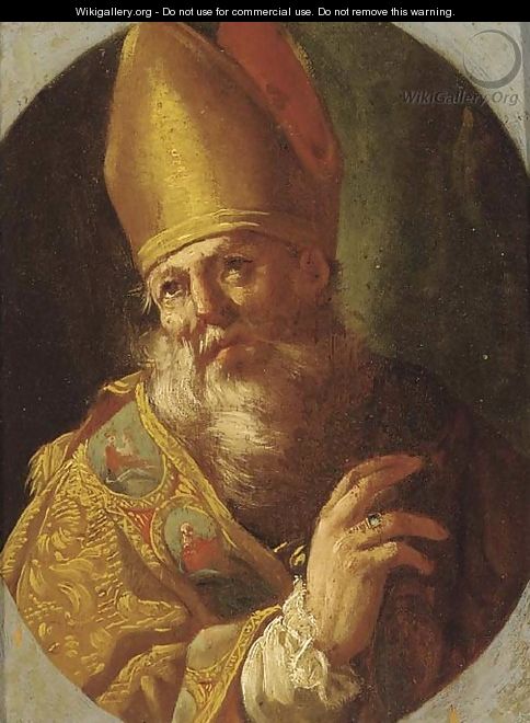 A Bishop Saint - (after) Luca Giordano