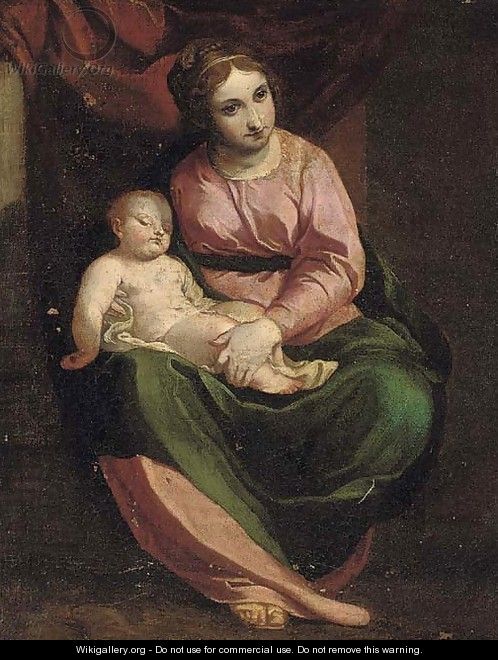 The Madonna and Child - (after) Luca Cambiaso