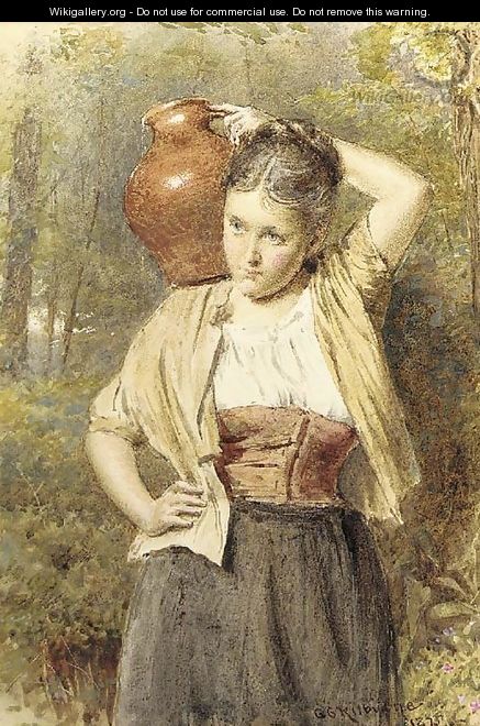 Returning from the well - George Goodwin Kilburne
