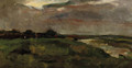Zomerregen A polderlandscape in grey weather - George Hendrik Breitner
