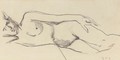 Reclining nude - a study - George Hendrik Breitner
