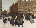 Brug bij de Paleisstraat winter in Amsterdam - George Hendrik Breitner