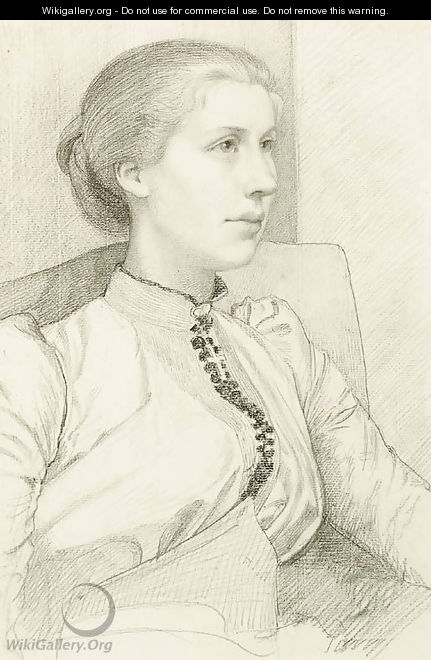 Portrait of Nellie Lindsay, half-length - George Howard