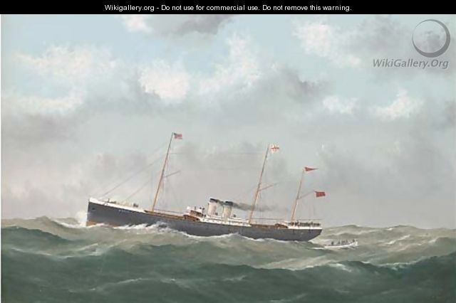 The Queen hove-to in mid-Atlantic to pick up a man overboard - George Mears