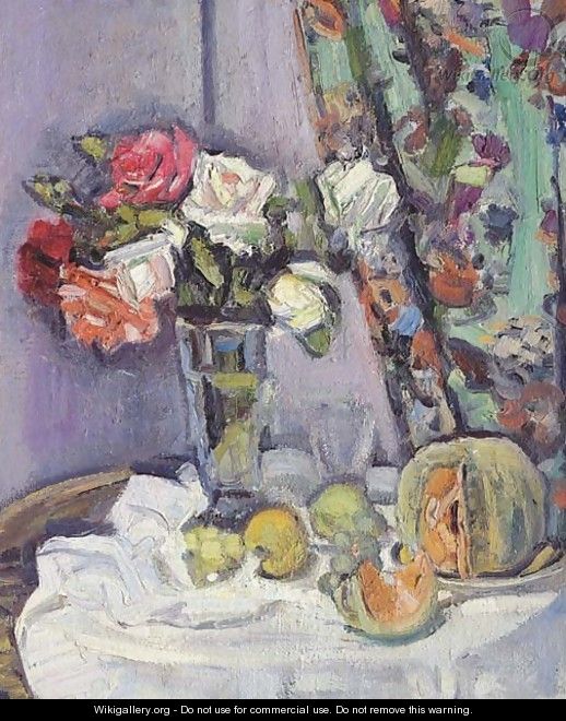 Still life with flowers - George Leslie Hunter