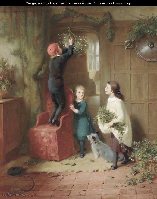 Hanging the mistletoe - George Bernard O