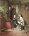 Hanging the mistletoe - George Bernard O'Neill