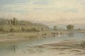 Cattle watering on the Thames - George Arthur Fripp