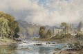 A view of Finchale Priory on the River Wear - George Arthur Fripp