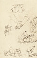 Studies of Chinese Figures with cattle - George Chinnery