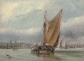 Barges on Greenwich Reach - George Chambers