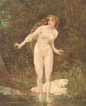 A nude bathing in woodland - George Curtis