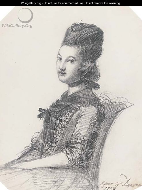 Portrait of a seated lady - George Dance