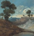 Trees in an extensive landscape, a sketch - Francis Vyvyan Jago Arundale