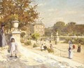 Au jardin du Luxembourg - Gaston-Theophile Lhuer