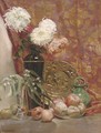 Chrysanthemums in a vase - Gaston Ploquin