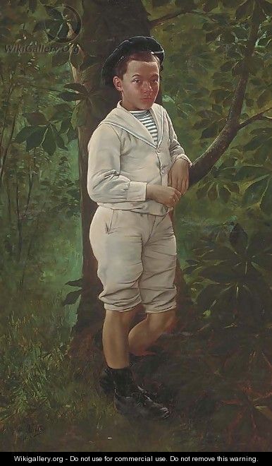 A young sailor in the woods - Gaston Ollivier
