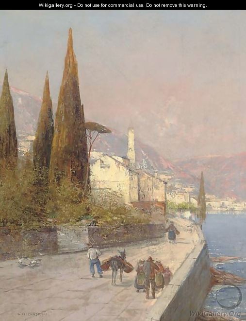 The road to market, an Italian town - Georg Fischof