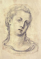 Head of a young woman, tilted to the left - Georg Pencz