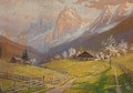 Figures walking in an Alpine Landscape - Georg Janny