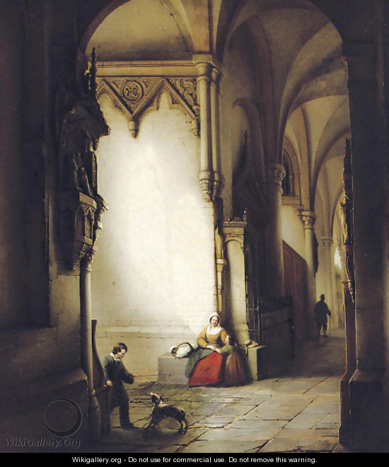 A sunlit church - Georg-Gillis Haanen