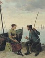 Conversing on a quay - Frederick Reginald Donat