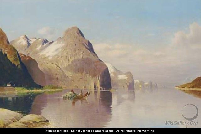 Rowing hay across the fjord - Fritz Chwala