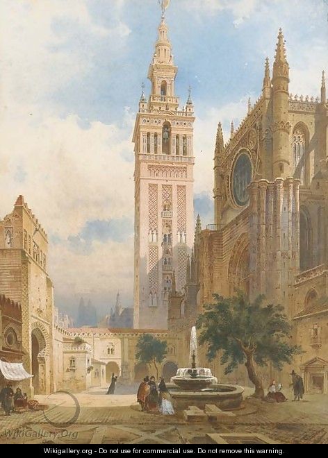 The cathedral and Giralda Tower, Sevilla - Friedrich Perlberg