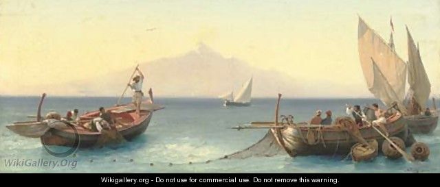 Fishermen in the Bay of Naples - Friedrich Nerly
