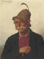 Portrait of a man with a pipe - G.Hugo Kotschenreiter