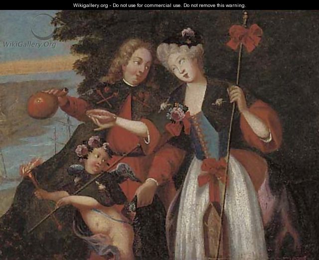 An allegory of love - French School
