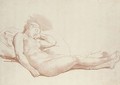 A sleeping female nude - French School