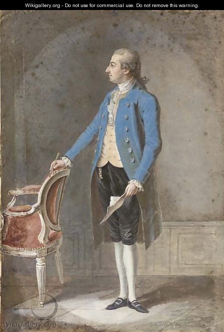 Portrait of an artist, possibly Thomas Walpole - French School