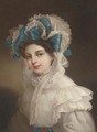 Portrait of a lady, bust-length, in an elaborate bonnet - French School