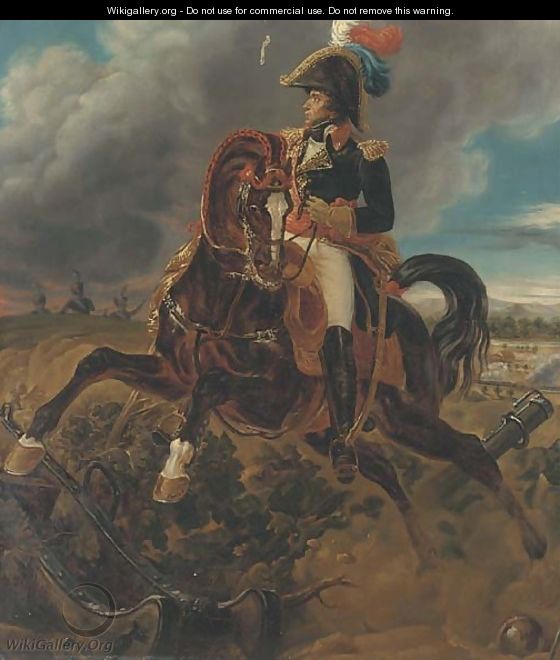 General Murat in the midst of a melee - French School