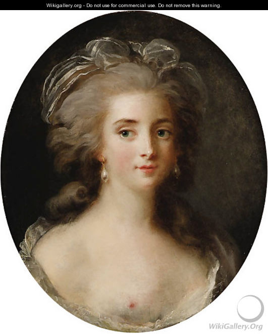 Portrait of a Lady, bust length, en deshabill - French School