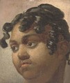 The head of a black girl - French School