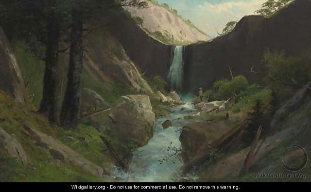 At the Waterfall - Frederick Ferdinand Schafer