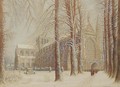 Winchester Cathedral in the snow - Frederick E.J. Goff