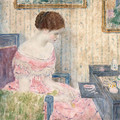 Woman with Jewels - Frederick Carl Frieseke