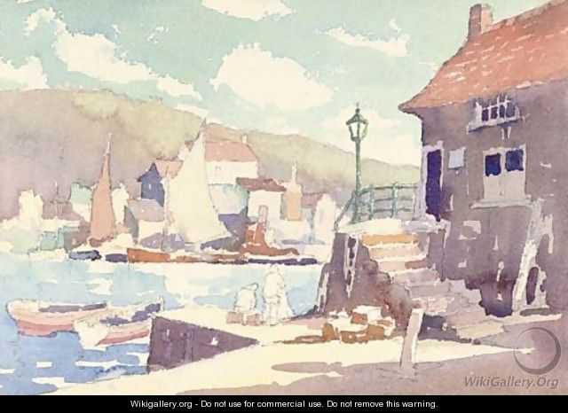 Idle chatter in a fishing hamlet - Frederick Mercer