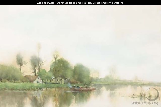 Setting out on a quiet morning - Fredericus Jacobus Van Rossum Chattel